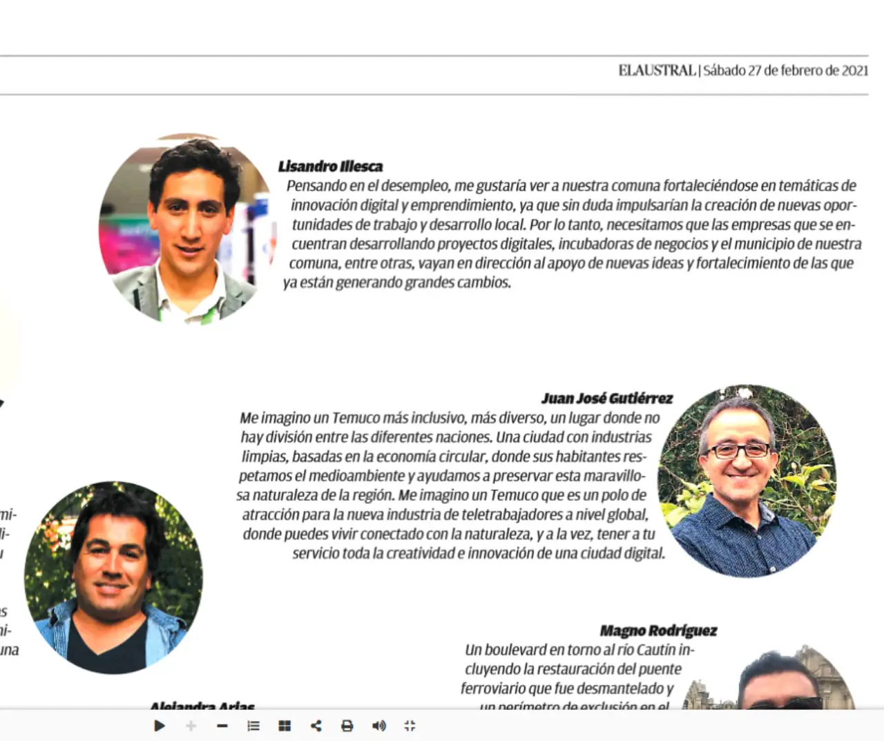 Reconocimiento de Lisandro Illesca en prensa chilena